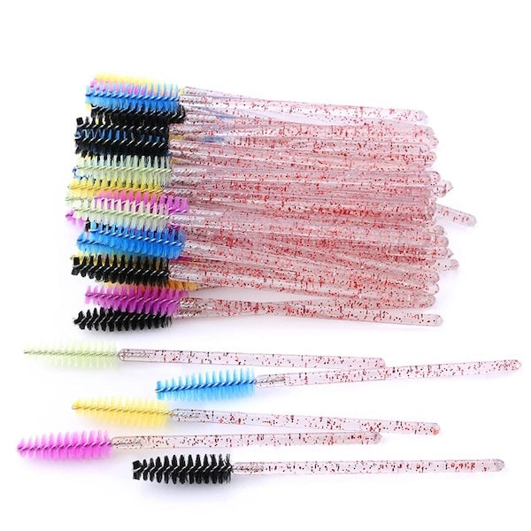 ✨ Professional Eyebrow & Eyelash Spoolie Brushes (50pcs)