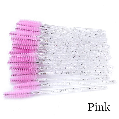 ✨ Professional Eyebrow & Eyelash Spoolie Brushes (50pcs)