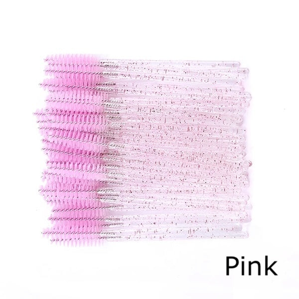 ✨ Professional Eyebrow & Eyelash Spoolie Brushes (50pcs)