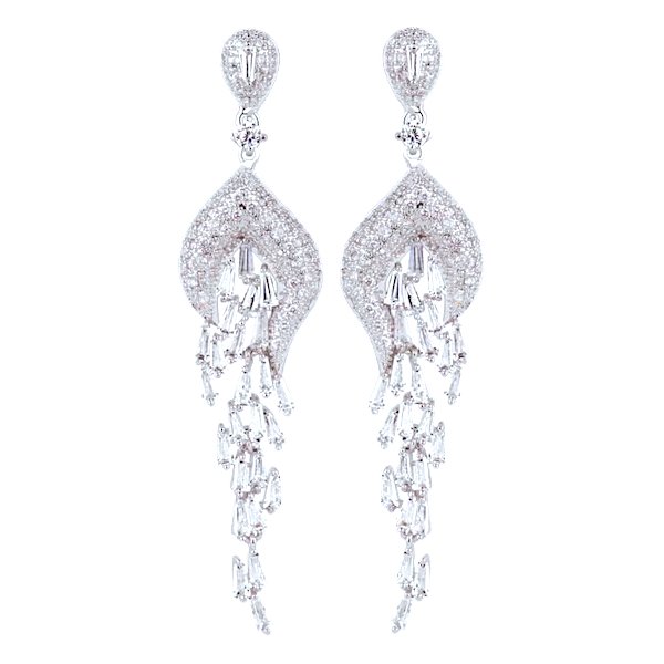 ✨ Wedding Earrings - S925 Sterling Silver Long Luxurious Tassel Earrings (Pair) - PMU, Numbing Cream & Beauty Products to Canada | USA | Australia | Austria | Denmark | UK | France | Germany | Ireland | Italy | Netherlands | New Zealand... # #