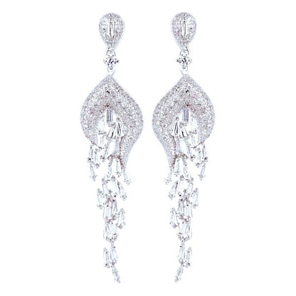 ✨ Wedding Earrings - S925 Sterling Silver Long Luxurious Tassel Earrings (Pair) - PMU, Numbing Cream & Beauty Products to Canada | USA | Australia | Austria | Denmark | UK | France | Germany | Ireland | Italy | Netherlands | New Zealand... # #